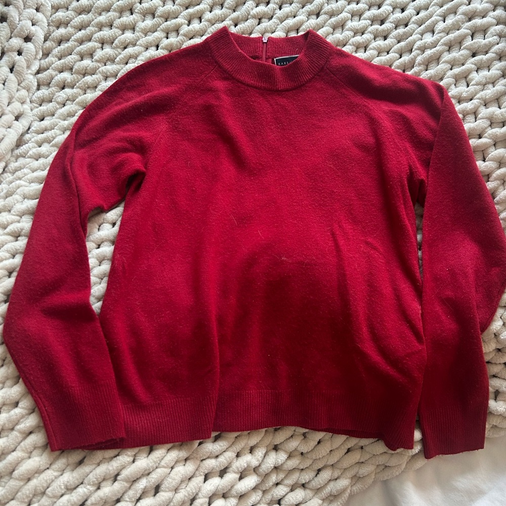 Karen Scott Rich Red Crew Neck Sweater